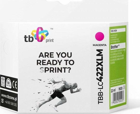 TB Print Συμβατό Μελάνι Εκτυπωτή InkJet Brother LC422XLM Ματζέντα 1τμχ