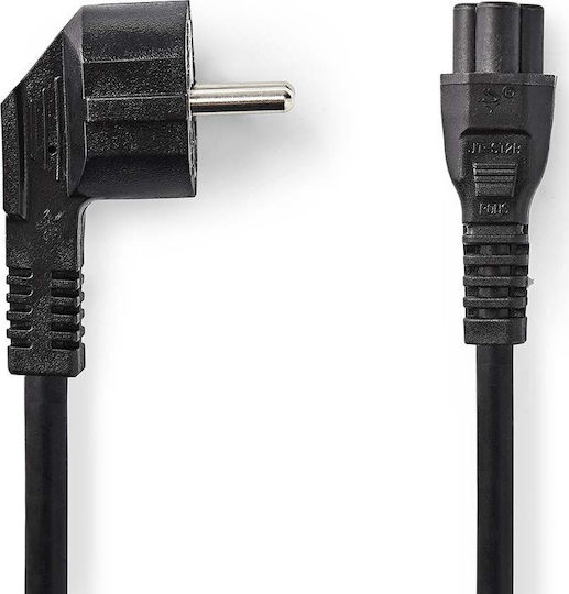 Захранващ кабел Nedis Cegl10100bk50, черен, 5 м, Cee7/7 C5 панел