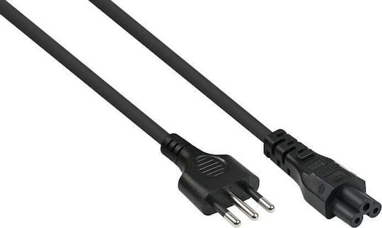 Cablu de alimentare Alcasa Kabelmeister Italia Tip I C5 Negru 1.8m