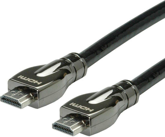 Roline Angle Cable HDMI male - HDMI male 7.5m Μαύρο