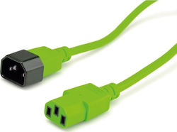 Καλώδιο Τροφοδοσίας Roline Roline Power Cable C14 To C13 Πράσινο 1.8m