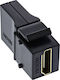 AV Inline Inline HDMI Keystone Snap-in Modul 4K/60Hz HDMI AF AF Winkel Schwarz Adapter