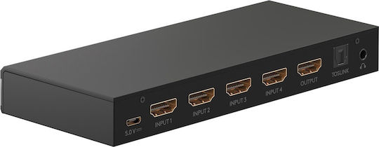 Διακόπτης Hdmi 4 1 Έξοδο Ήχου Goobay