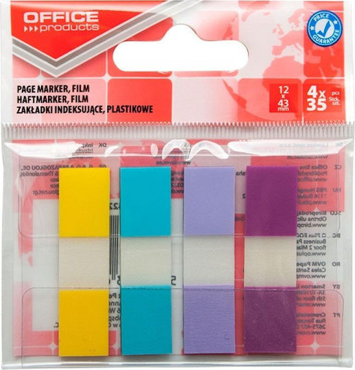 Σελιδοδείκτες Office Products Pp 12x43mm 4x35 Φύλλα Κρεμαστό Μίγμα Παστέλ Χρωμάτων