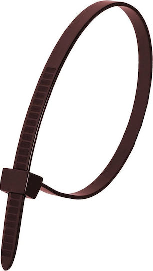 Dedra Δεματικά Καλωδίων Πλαστικά 370mmx7.6mm σε Καφέ χρώμα (100τμχ)