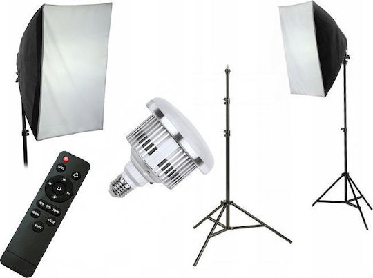 Xrec Studio Kit 5-in-1 200w 1600w Led Light 3000-6500k + Remote Softbox 50x70cm Stand 230cm Led803