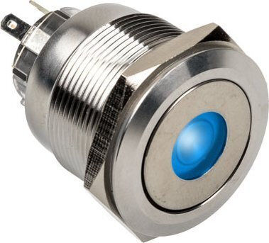 Buton comutator Dimastech Dimastech Vandalism 25mm Silverline Dot RGB