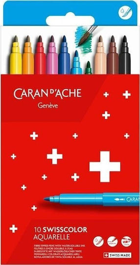Caran D'ache Watercolor Markers Swisscolor 10 Pieces Color Mix