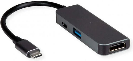 Προσαρμογέας Av Value Value Προσαρμογέας Usb Τύπου C Hdmi + Usb 3.2 Gen 1 A + Pd Τύπου C