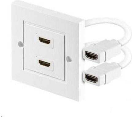 Premiumcord Panel 2x HDMI Buchse Weiß Kphdmz02