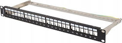 Lanberg Patchpanel Leer 24 Ports 1HE 19 Zoll FTP Keystone-Module Schwarz Lanberg Patchpanel Leer 24 Ports 1HE 19 Zoll FTP Keystone-Module Schwarz