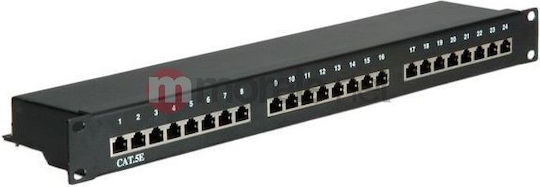 Пач панел стойност Cat.5e STP черен 26.99.0328-5