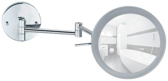 Wenko Makeup Mirror Wall with Light 24.5x24.5cm Gray