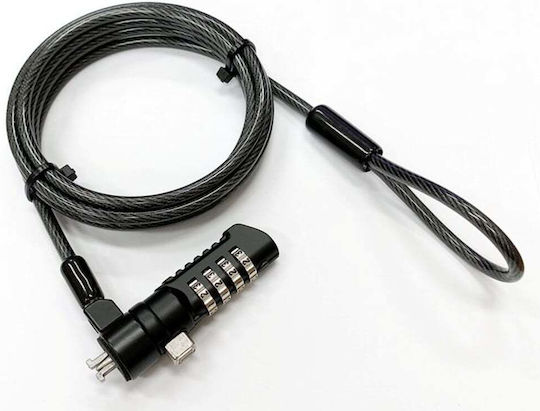 Estuff Security Cable Estuff Glb220105 Lock Cable Black 1.8 M