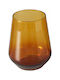 Boltze Glas Wasser aus Glas in Honig Farbe 425ml