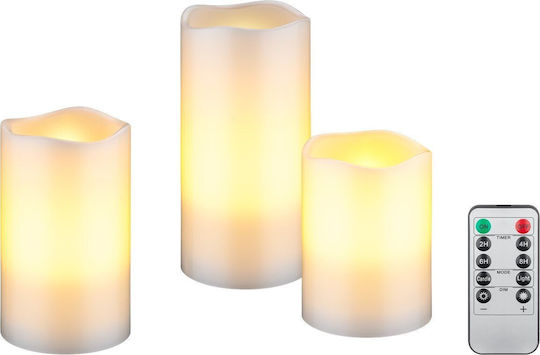 Goobay Διακοσμητικό Φωτιστικό LED Θερμό Λευκό 2400K Κερί 3τμχ 7.5x7.5εκ.