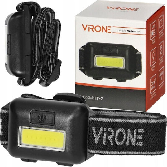 Virone Lanternă Frontală LED IPX3 cu Luminozitate Maximă 45lm