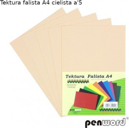 Κυματοειδές Χαρτόνι Penword A4 5 Φύλλα Cielista Penword