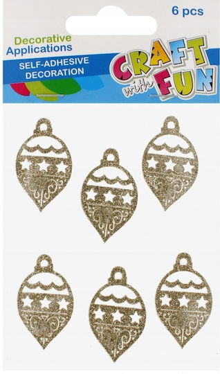 Craft with Fun Crăciun Autocolante cu Design Globuri 6buc