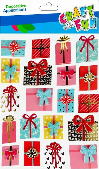 Craft with Fun Χριστουγεννιάτικα Αυτοκόλλητα 3x3x3εκ. 20τμχ