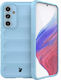 Bizon Tur Back Cover Tempered Glass 2mm Albastru deschis (Galaxy A54)
