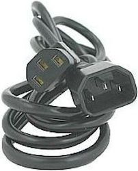 Logo Collection IEC C13 / IEC C14 - IEC C13 / IEC C14 Cable 2m Μαύρο