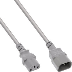InLine IEC C13 / IEC C14 - IEC C13 / IEC C14 Kabel 1m Gray