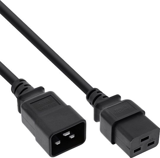 InLine IEC C19 / IEC C20 - IEC C19 / IEC C20 Cable 3m Μαύρο