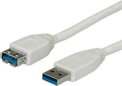 Καλώδιο Usb Value Usb-a 1.8 M Λευκό 11.99.8978