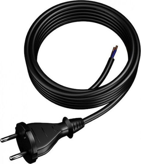 Extension Cable Cord 2 x 1mm²/5m Black