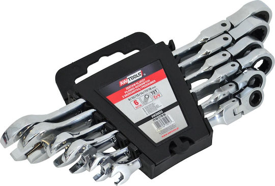 Awtools Gelenk-Ratschenringschlüssel-Set 6-teilig 8-19mm