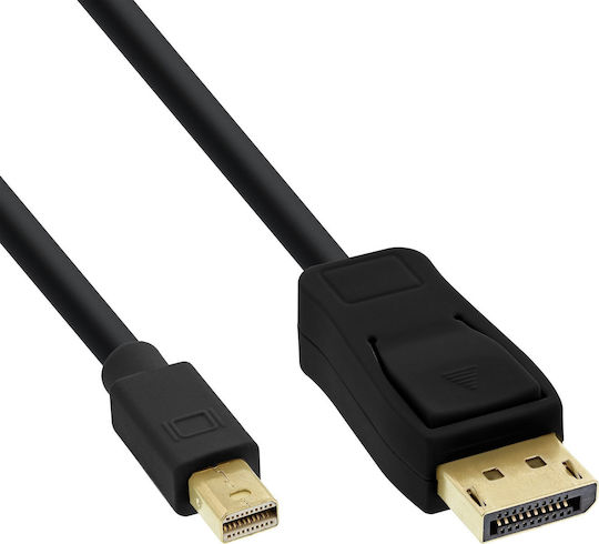 Καλώδιο Inline Displayport Mini Displayport 1.5m Μαύρο 17134s