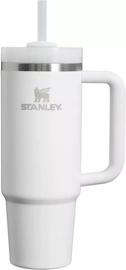 Stanley Quencher H2.0 FlowState Pahar Cu Mâner Termos Oțel Inoxidabil Fără BPA 890ml Frost Cu Pai și Mâner