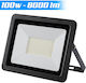 Bakaji Στεγανός Προβολέας LED 100W Ψυχρό Λευκό 6000K IP65