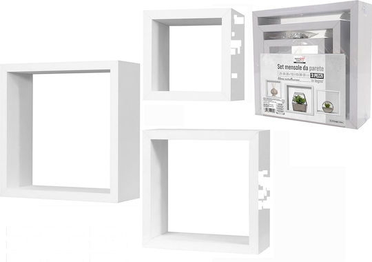Shelves Wall Cube 3pcs 35x12x35cm White Shelves Wall Cube 3pcs 35x12x35cm White