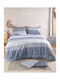 Rythmos Bettwäsche-Set King Size 260x280cm. Robin Blue 4Stück