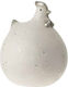 Easter Rooster Cream Silver 11x10x13cm