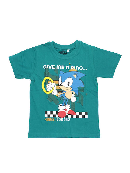 Sega Kinderhemd Kurzarm Turquoise Sonic