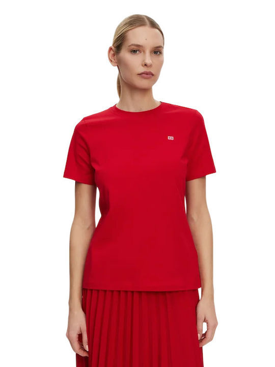 Tommy Hilfiger Γυναικείο T-shirt Primary Red