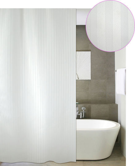 San Lorentzo Luxor Fabric Shower Curtain 180x180cm White San Lorentzo Luxor Fabric Shower Curtain 180x180cm White