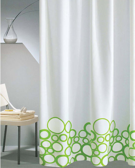 San Lorentzo Bubbles Duschvorhang Stoff 240x180cm Green