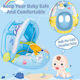 Swimtrainer Swimtrainer With Length 70cm And Blue Inflatable Sunshade
