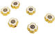 Metal Cross Set/20 1cm Passable Gold Blue Navy