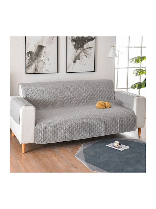 Pucioasa Elastische Abdeckung für Zweisitziges Sofa Gray 1Stück LJD15232