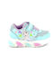 Frozen Παιδικά Sneakers με Σκρατς & Φωτάκια Τιρκουάζ