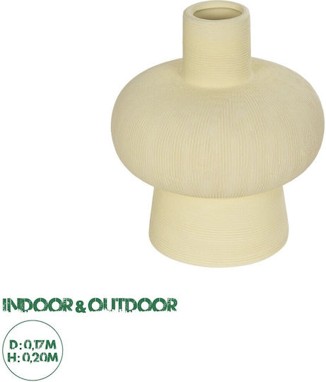 GloboStar Decorative Vase Artificial Garden Iceberg Beige 17x17x20cm