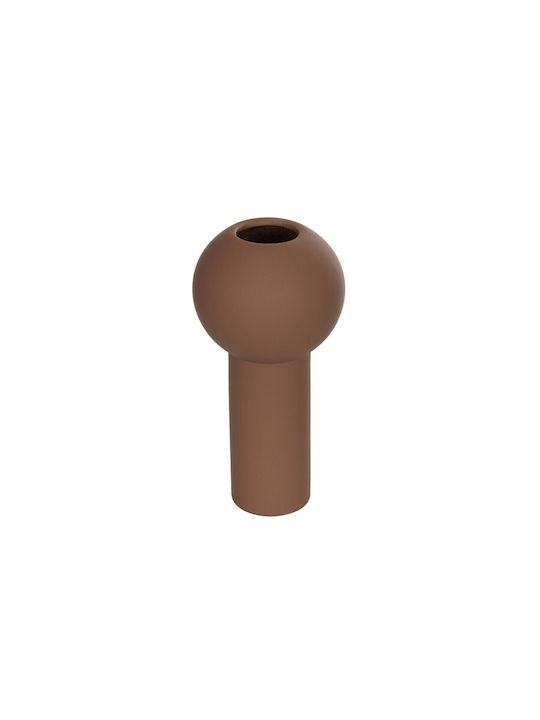 GloboStar Διακοσμητικό Βάζο Keramik Artificial Garden Costa Rica Braun 10x10x21cm 1Stück