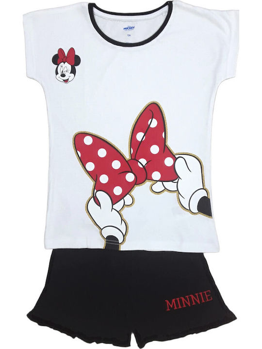 Disney Kinder Schlafanzug Sommerlich White, Black Minnie