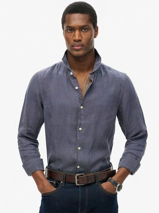 Superdry D2 Stud Vacation Μακρυμάνικo Λινό Πουκ...