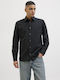 Long-sleeved Linen Shirt Black